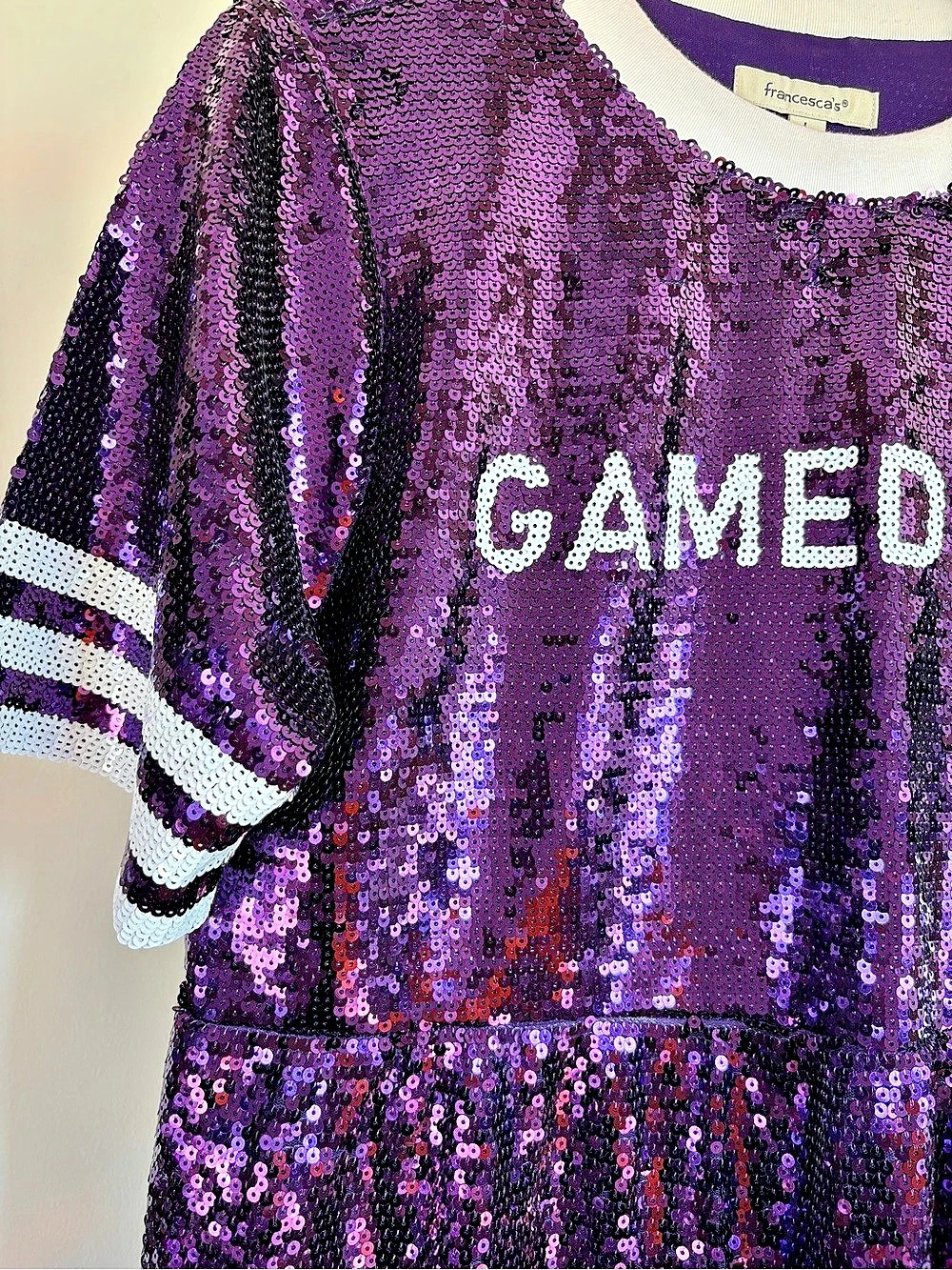 Francesca's Game Day Sequin Mini Dress | Large - Picture 3 of 6